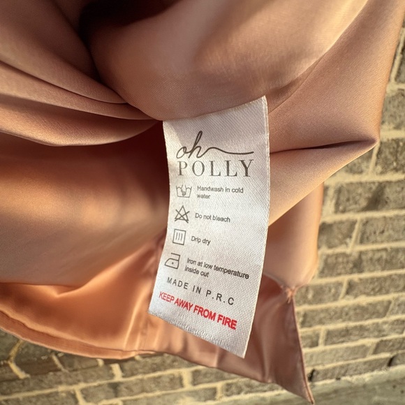 Oh Polly Pink Satin Cowl Neck Dress - Picture 9 of 11